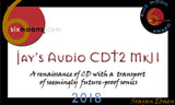 (DISCONTINUED 已由CDT2 3代 取替) Jay's Audio CDT2-MK2飛秒時鐘 CDM4光頭 飛秒時鐘 純轉盤 支持 HDMI I2S （美國6MOON好評超值推薦）